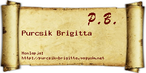 Purcsik Brigitta névjegykártya